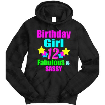 12 Year Old Girl Birthday Party Neon Bday Party Tie Dye Hoodie