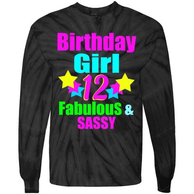 12 Year Old Girl Birthday Party Neon Bday Party Tie-Dye Long Sleeve Shirt