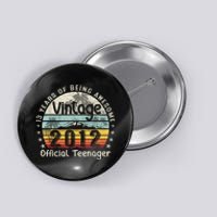 13 Yr Old Gifts Vintage 2012 Teenager 13th Birthday Button