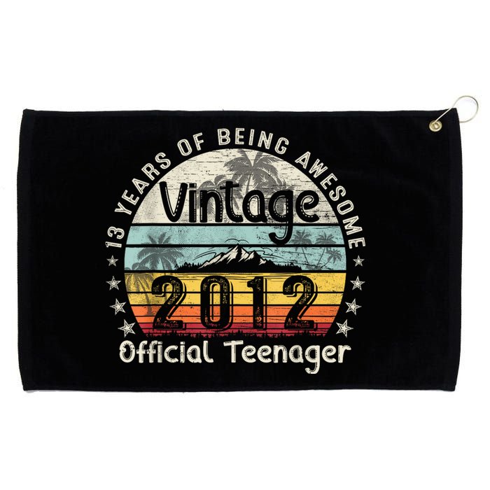 13 Yr Old Gifts Vintage 2012 Teenager 13th Birthday Grommeted Golf Towel