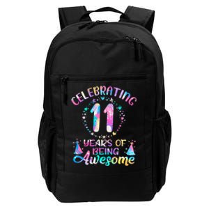 11 Years Of Being Awesome 11 Years Old 11th Birthday Tie Dye Daily Commute Backpack