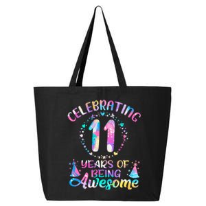 11 Years Of Being Awesome 11 Years Old 11th Birthday Tie Dye 25L Jumbo Tote