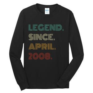 16 Years Old Legend Since April 2008 16th Tall Long Sleeve T-Shirt