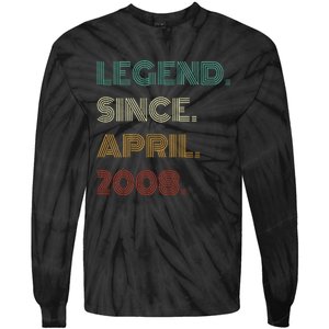 16 Years Old Legend Since April 2008 16th Tie-Dye Long Sleeve Shirt