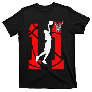 11 Years Old 11th Birthday Basketball Lovers T-Shirt