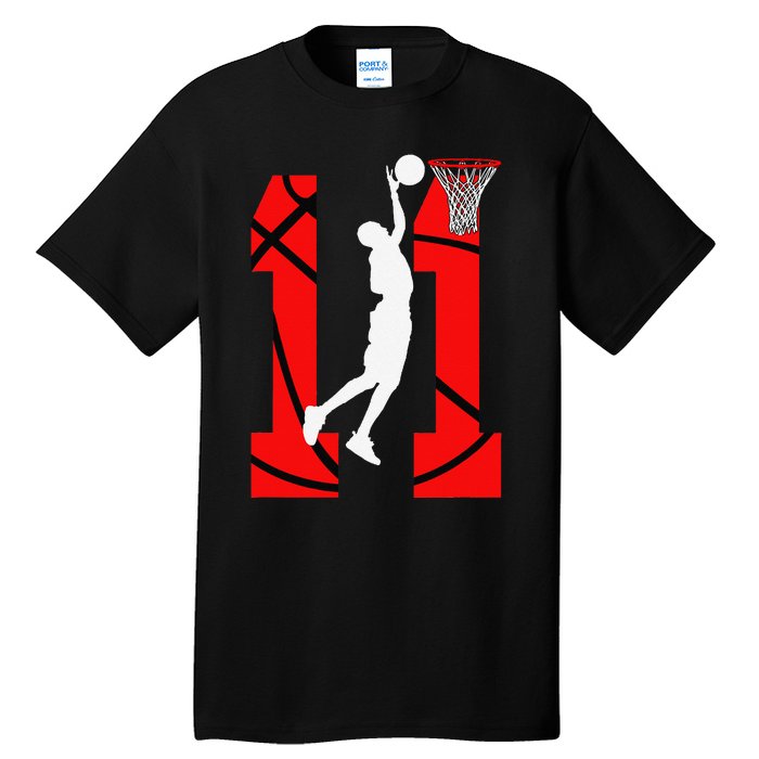 11 Years Old 11th Birthday Basketball Lovers Tall T-Shirt