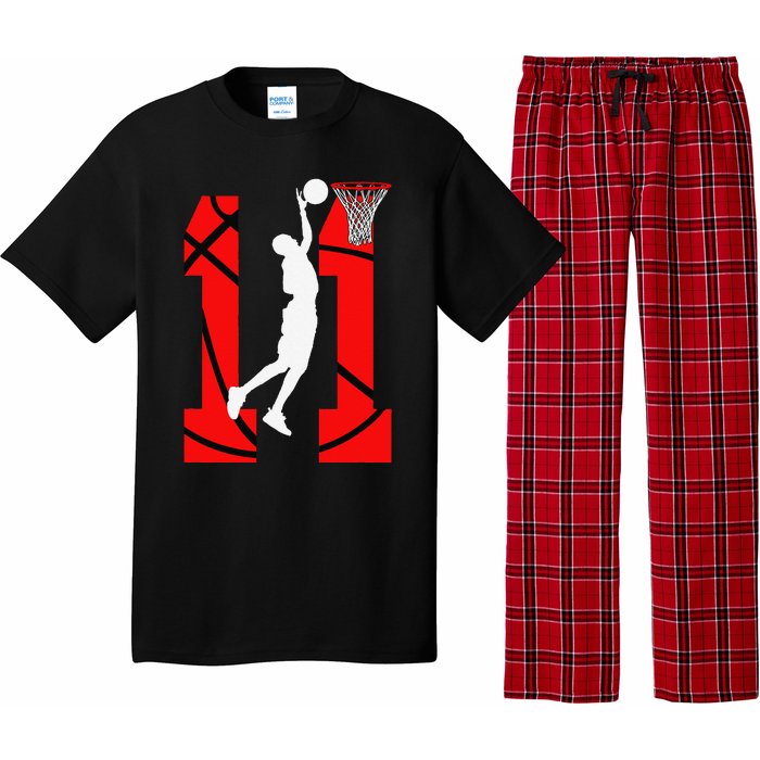 11 Years Old 11th Birthday Basketball Lovers Pajama Set