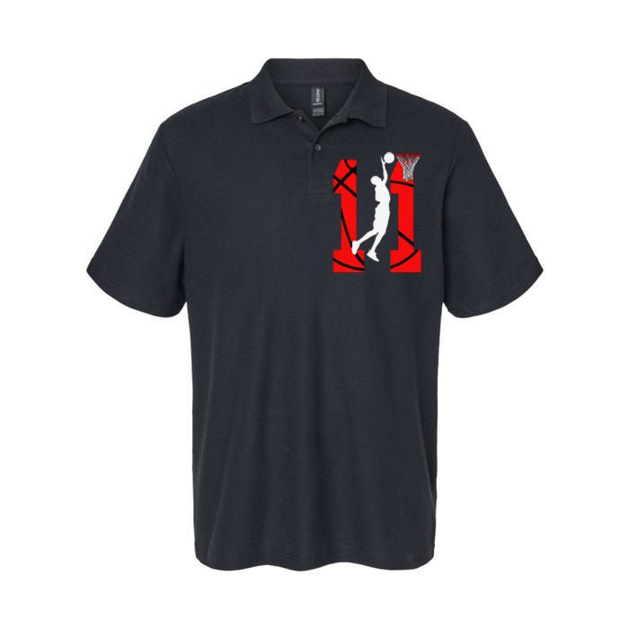 11 Years Old 11th Birthday Basketball Lovers Softstyle Adult Sport Polo