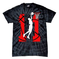 11 Years Old 11th Birthday Basketball Lovers Tie-Dye T-Shirt