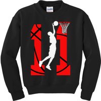 11 Years Old 11th Birthday Basketball Lovers Kids Sweatshirt