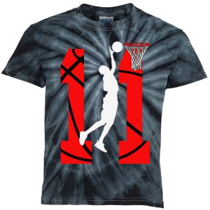 11 Years Old 11th Birthday Basketball Lovers Kids Tie-Dye T-Shirt