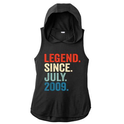 13 Years Old Gifts Legend Since July 2009 13th Birthday Boy Ladies PosiCharge Tri-Blend Wicking Draft Hoodie Tank