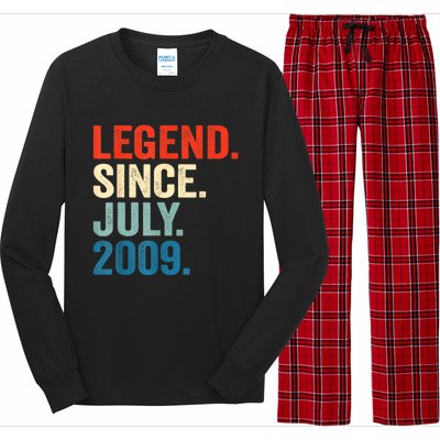 13 Years Old Gifts Legend Since July 2009 13th Birthday Boy Long Sleeve Pajama Set