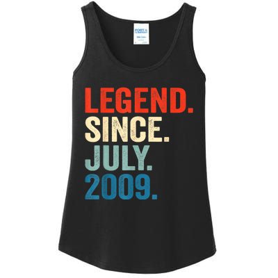 13 Years Old Gifts Legend Since July 2009 13th Birthday Boy Ladies Essential Tank