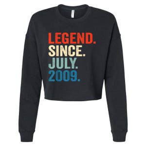 13 Years Old Gifts Legend Since July 2009 13th Birthday Boy Cropped Pullover Crew