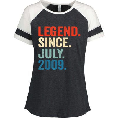 13 Years Old Gifts Legend Since July 2009 13th Birthday Boy Enza Ladies Jersey Colorblock Tee