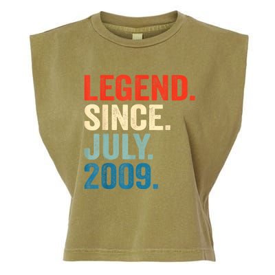 13 Years Old Gifts Legend Since July 2009 13th Birthday Boy Garment-Dyed Women's Muscle Tee