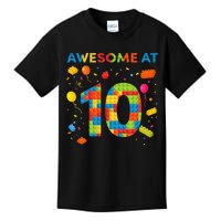 10 Year Old Building Blocks Birthday 10 Kids T-Shirt