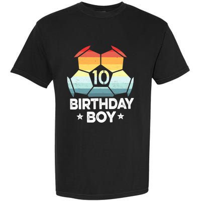 10 Year Old Soccer Player Gifts 10th Birthday Boy Tenth Bday Garment-Dyed Heavyweight T-Shirt