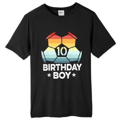 10 Year Old Soccer Player Gifts 10th Birthday Boy Tenth Bday Tall Fusion ChromaSoft Performance T-Shirt