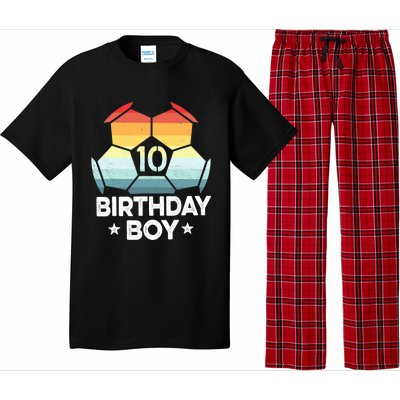 10 Year Old Soccer Player Gifts 10th Birthday Boy Tenth Bday Pajama Set