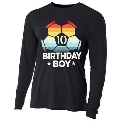 10 Year Old Soccer Player Gifts 10th Birthday Boy Tenth Bday Cooling Performance Long Sleeve Crew