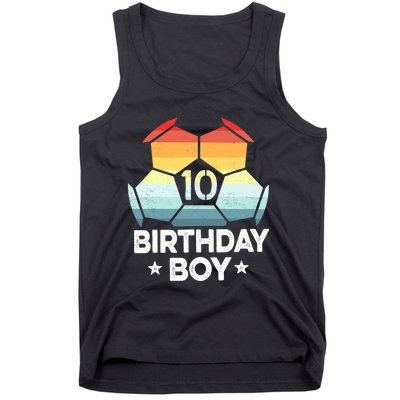 10 Year Old Soccer Player Gifts 10th Birthday Boy Tenth Bday Tank Top