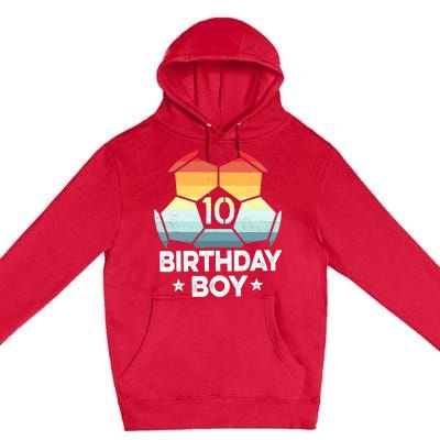 10 Year Old Soccer Player Gifts 10th Birthday Boy Tenth Bday Premium Pullover Hoodie