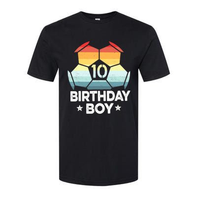 10 Year Old Soccer Player Gifts 10th Birthday Boy Tenth Bday Softstyle CVC T-Shirt