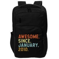 13 Years Old Awesome Since January 2010 13th 13 Birthday Impact Tech Backpack