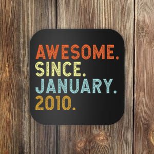 13 Years Old Awesome Since January 2010 13th 13 Birthday Coaster