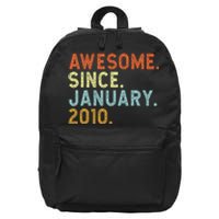 13 Years Old Awesome Since January 2010 13th 13 Birthday 16 in Basic Backpack