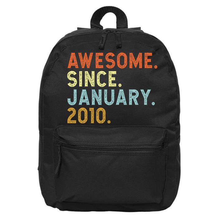 13 Years Old Awesome Since January 2010 13th 13 Birthday 16 in Basic Backpack