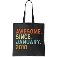 13 Years Old Awesome Since January 2010 13th 13 Birthday Tote Bag