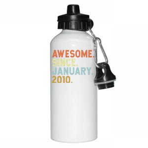 13 Years Old Awesome Since January 2010 13th 13 Birthday Aluminum Water Bottle