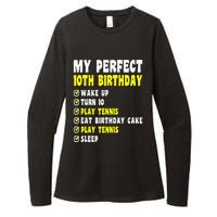 10 Years Old My Perfect 10th Birthday Tennis 10th Birthday Womens CVC Long Sleeve Shirt