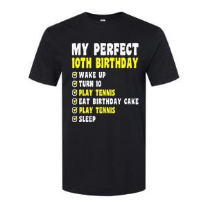 10 Years Old My Perfect 10th Birthday Tennis 10th Birthday Softstyle® CVC T-Shirt