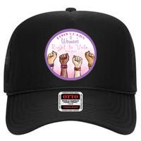 100 Years Right To Vote Centennial Xix 19th Amendment Suffragette Woman Voting High Crown Mesh Back Trucker Hat