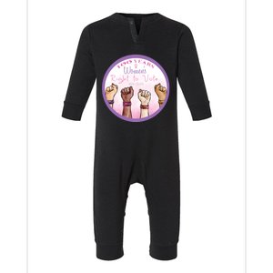 100 Years Right To Vote Centennial Xix 19th Amendment Suffragette Woman Voting Infant Fleece One Piece