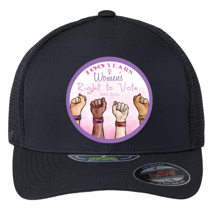 100 Years Right To Vote Centennial Xix 19th Amendment Suffragette Woman Voting Flexfit Unipanel Trucker Cap