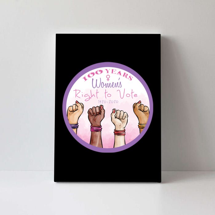 100 Years Right To Vote Centennial Xix 19th Amendment Suffragette Woman Voting Canvas