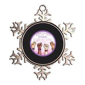 100 Years Right To Vote Centennial Xix 19th Amendment Suffragette Woman Voting Metallic Star Ornament