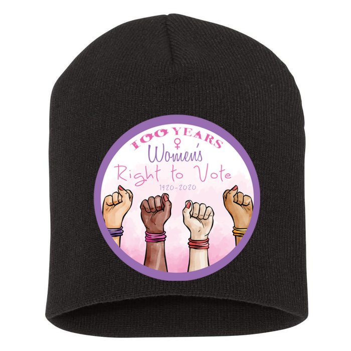 100 Years Right To Vote Centennial Xix 19th Amendment Suffragette Woman Voting Short Acrylic Beanie