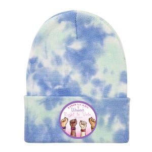 100 Years Right To Vote Centennial Xix 19th Amendment Suffragette Woman Voting Tie Dye 12in Knit Beanie