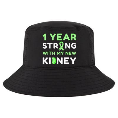 1 Year Strong With My New Kidney Transplant Anniversary Cool Comfort Performance Bucket Hat