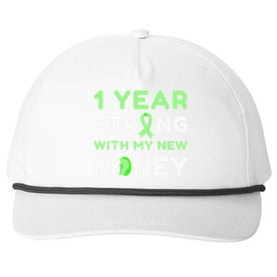 1 Year Strong With My New Kidney Transplant Anniversary Snapback Five-Panel Rope Hat