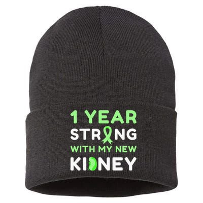 1 Year Strong With My New Kidney Transplant Anniversary Sustainable Knit Beanie