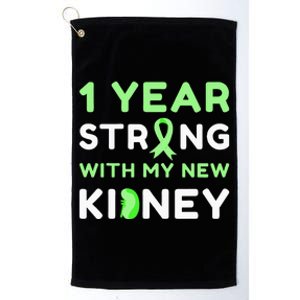 1 Year Strong With My New Kidney Transplant Anniversary Platinum Collection Golf Towel