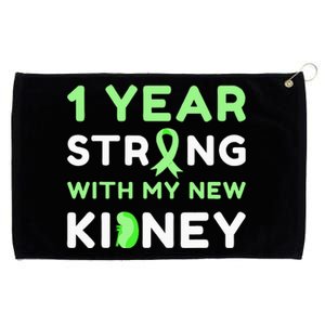 1 Year Strong With My New Kidney Transplant Anniversary Grommeted Golf Towel