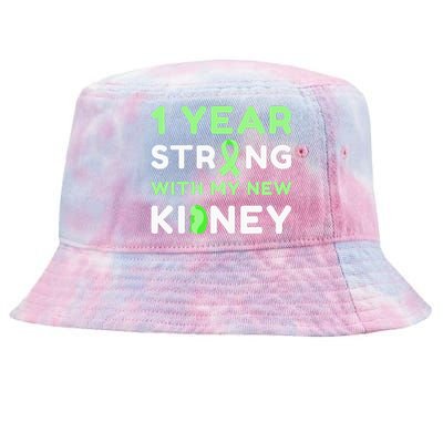 1 Year Strong With My New Kidney Transplant Anniversary Tie-Dyed Bucket Hat